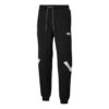 Pantalones deportivos casuales con cordón ajustable, color negro