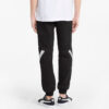Pantalones deportivos casuales con cordón ajustable, color negro