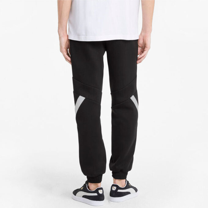 Pantalones deportivos casuales con cordón ajustable, color negro