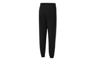 Pantalones deportivos clásicos holgados con estampado de logotipo para mujer, color negro