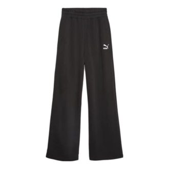 Pantalones deportivos clásicos holgados para mujer, color negro