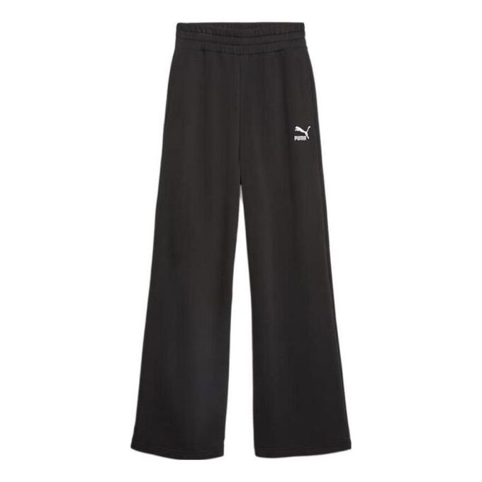 Pantalones deportivos clásicos holgados para mujer, color negro