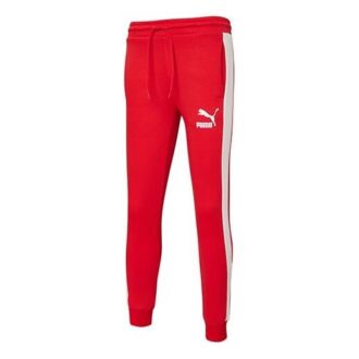 Pantalones deportivos con el icónico logotipo T7 estampado para hombre, color rojo