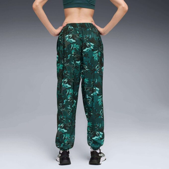 Pantalones deportivos de entrenamiento tejidos para mujer Green Terrains Pantalones deportivos de entrenamiento tejidos para mujer Green Terrains