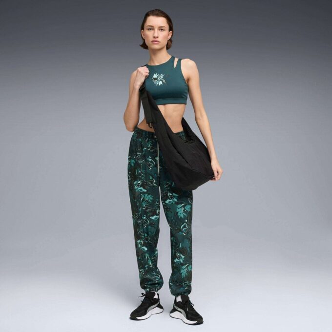 Pantalones deportivos de entrenamiento tejidos para mujer Green Terrains Pantalones deportivos de entrenamiento tejidos para mujer Green Terrains
