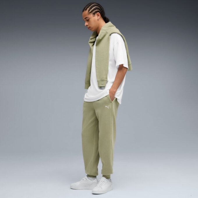 Pantalones deportivos de polar con lavado ácido para hombre de Elevated Essentials Pantalones deportivos de polar con lavado ácido para hombre de Elevated Essentials