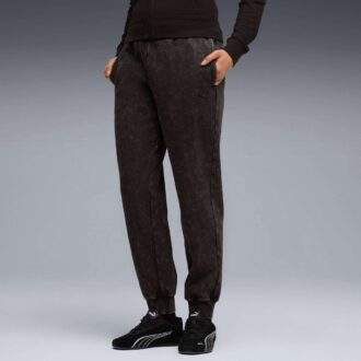 Pantalones deportivos de polar con lavado ácido para mujer de Elevated Essentials