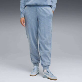 Pantalones deportivos de polar con lavado ácido para mujer de Elevated Essentials
