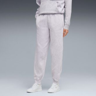 Pantalones deportivos de polar con lavado ácido para mujer de Elevated Essentials