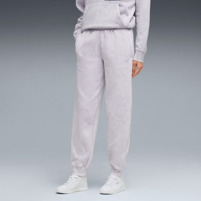 Pantalones deportivos de polar con lavado ácido para mujer de Elevated Essentials Pantalones deportivos de polar con lavado ácido para mujer de Elevated Essentials