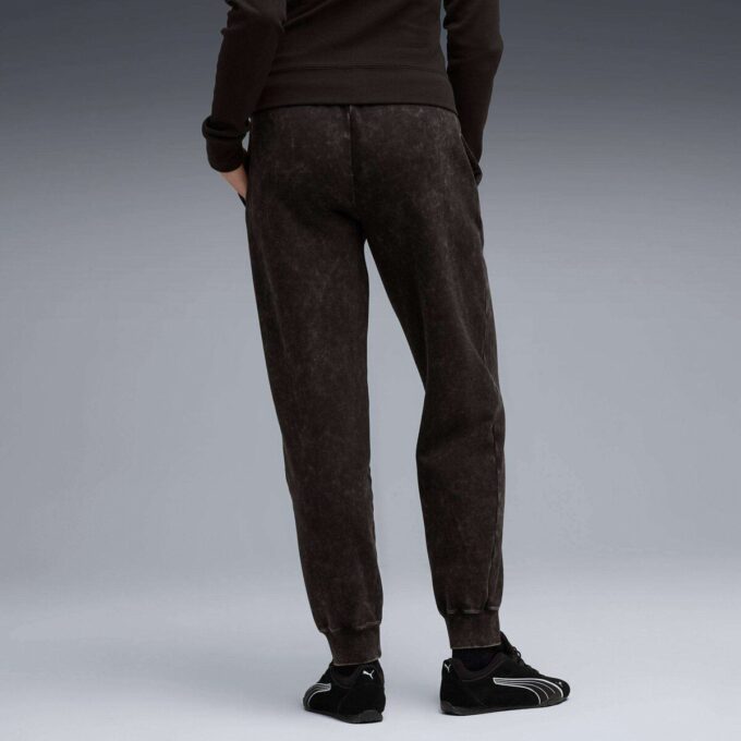 Pantalones deportivos de polar con lavado ácido para mujer de Elevated Essentials Pantalones deportivos de polar con lavado ácido para mujer de Elevated Essentials