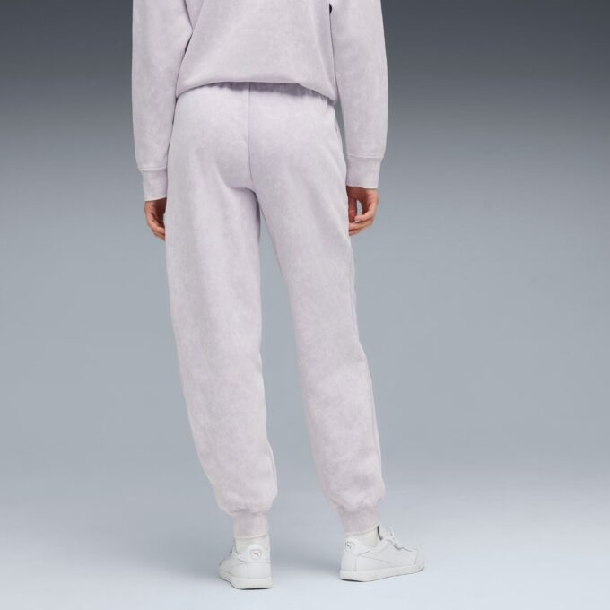 Pantalones deportivos de polar con lavado ácido para mujer de Elevated Essentials Pantalones deportivos de polar con lavado ácido para mujer de Elevated Essentials