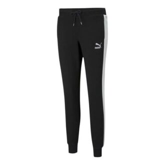 Pantalones deportivos icónicos T7 con logotipo bordado, color negro