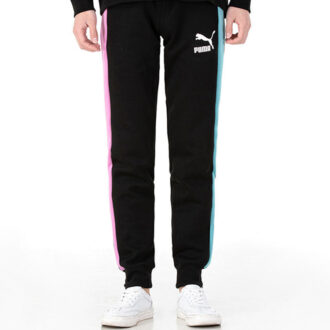 Pantalones deportivos icónicos T7 “Negro, Blanco y Azul”