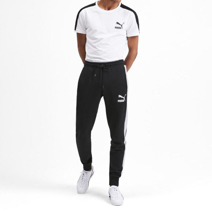 Pantalones deportivos icónicos T7 “Negro y blanco”