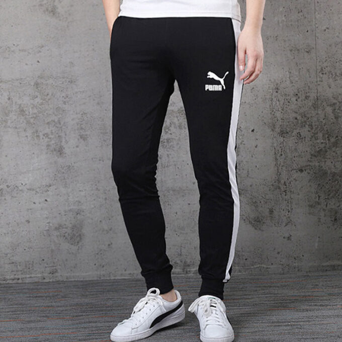 Pantalones deportivos icónicos T7 “Negro y blanco”