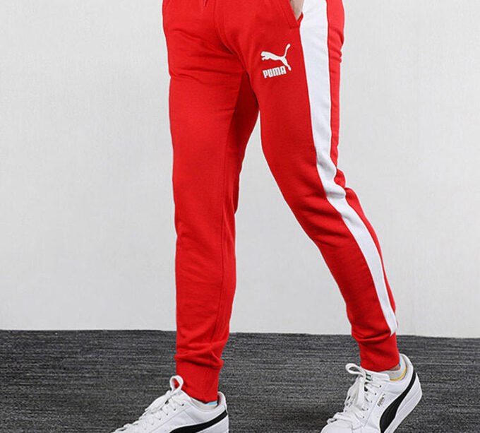 Pantalones deportivos icónicos T7 “Rojo y blanco”
