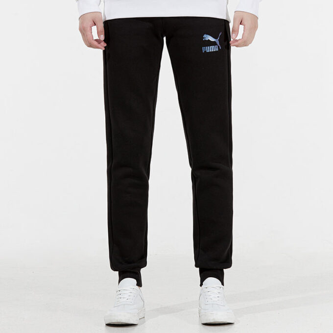 Pantalones deportivos negros con estampado del logotipo icónico T7