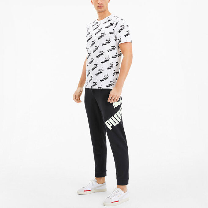 Pantalones deportivos negros con logo grande