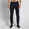 Pantalones deportivos negros con logotipo gráfico de archivo