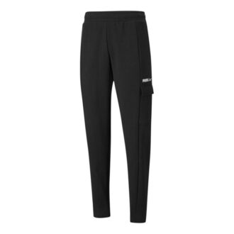 Pantalones deportivos PUMA Winterized para hombre, con bolsillo lateral, forro polar y tejido abrigado, color negro