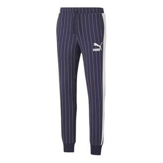 Pantalones largos casuales de raya diplomática con forro polar azul
