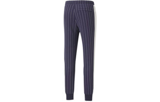 Pantalones largos casuales de raya diplomática con forro polar azul