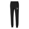 Pantalones largos casuales de raya diplomática con forro polar negro