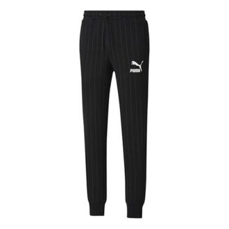 Pantalones largos casuales de raya diplomática con forro polar negro
