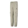 Pantalones largos casuales de tejido cargo con pies tejidos en blanco cremoso