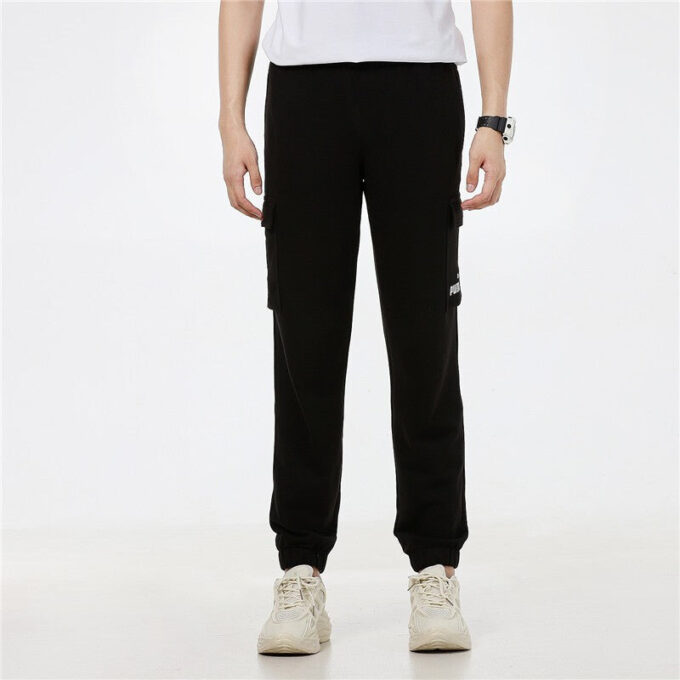 Pantalones largos deportivos negros transpirables para entrenamiento de carrera
