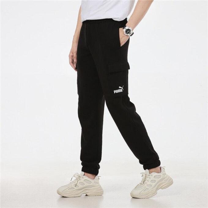 Pantalones largos deportivos negros transpirables para entrenamiento de carrera