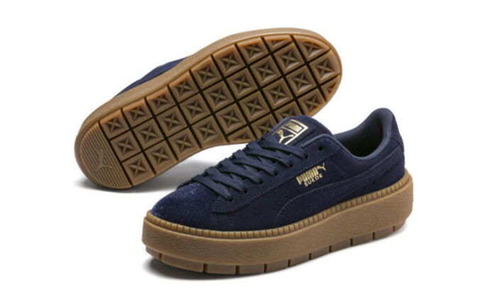 Plataforma de ante Trace Velour “Azul marino”