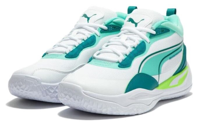 Playmaker Pro Mid “Blanco y verde azulado”