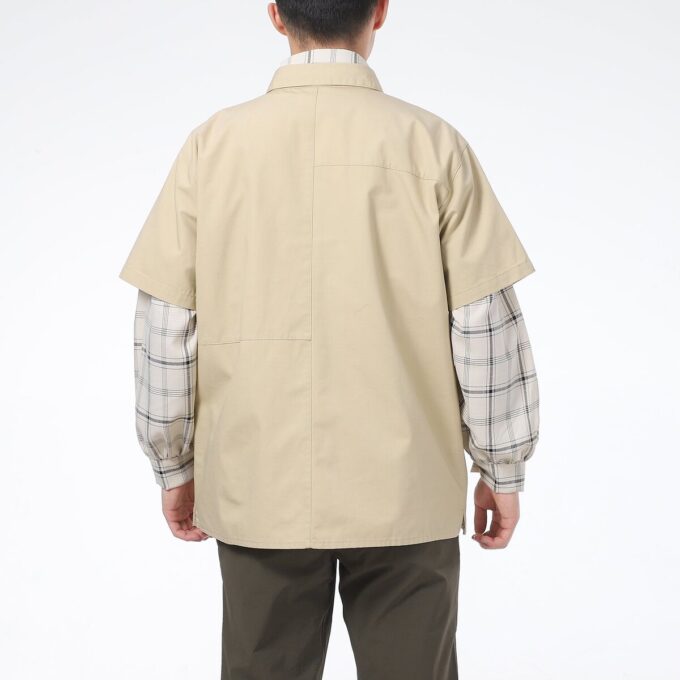 Polo clásico de manga corta extragrande en beige