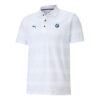 Polo de manga corta a rayas PUMA x BMW Motorsport “Blanco y negro”