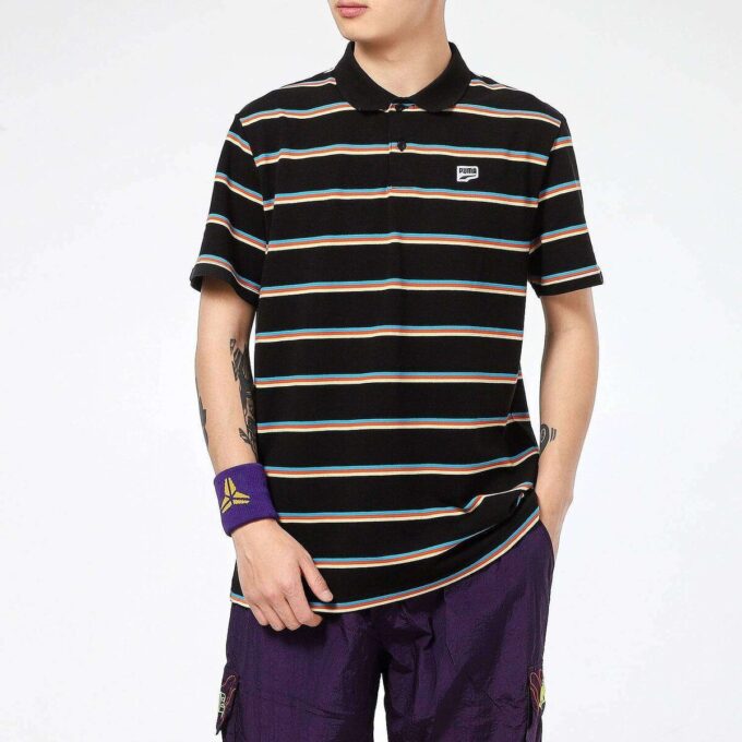 Polo de rayas Downtown “Negro”