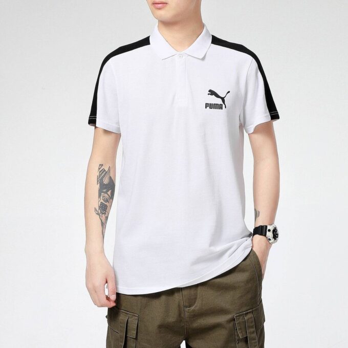 Polo icónico T7 “Blanco y negro”