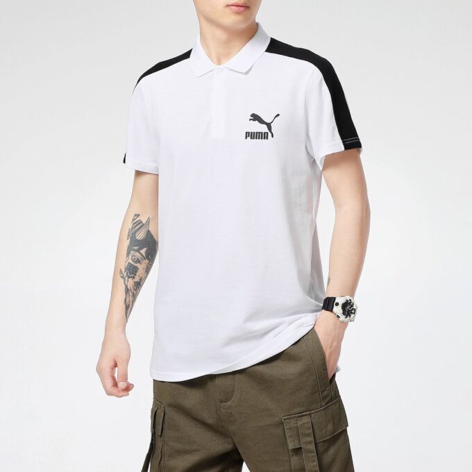 Polo icónico T7 “Blanco y negro”