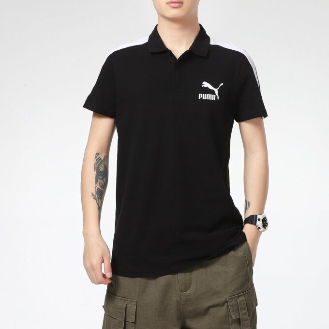 Polo icónico T7 “Negro y blanco”