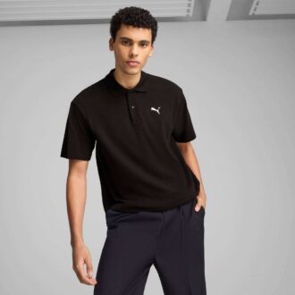 Polo piqué relajado para hombre, básicos de armario