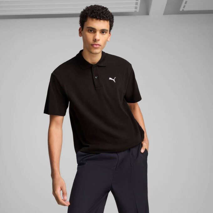 Polo piqué relajado para hombre, básicos de armario Polo piqué relajado para hombre, básicos de armario