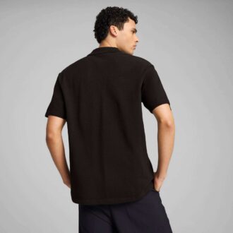 Polo piqué relajado para hombre, básicos de armario