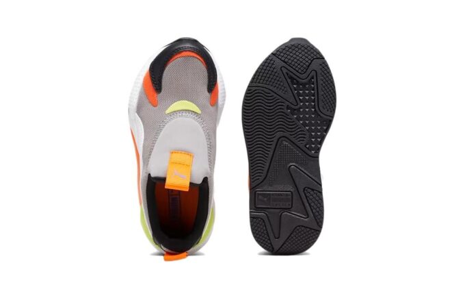 (PS) RS-X3 Slip-On “Gris hormigón, naranja Rickie”