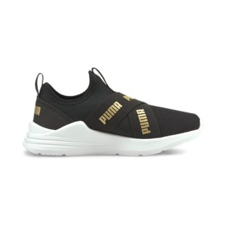 (PS) Zapatillas sin cordones Wired Run “Black Team Gold”