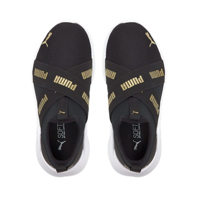 (PS) Zapatillas sin cordones Wired Run “Black Team Gold”