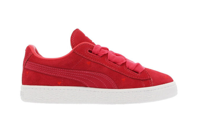 (PS) Zapatillas Suede Heart Ps Rojas