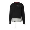 PUMA x ATTEMPT Camiseta informal de cuello redondo con estampado cruzado y empalme en negro