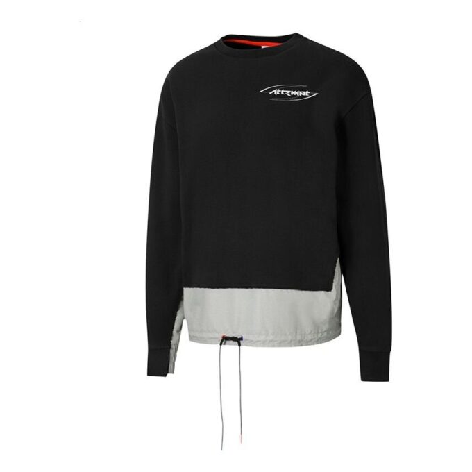 PUMA x ATTEMPT Camiseta informal de cuello redondo con estampado cruzado y empalme en negro