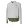 PUMA x ATTEMPT Jersey informal de cuello redondo con empalme cruzado en gris